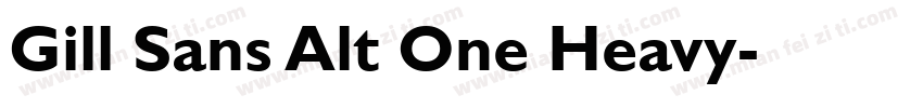 Gill Sans Alt One Heavy字体转换